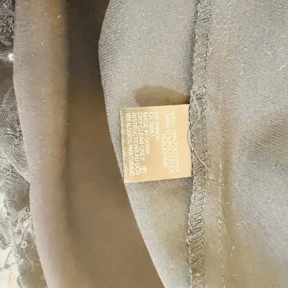 Tahari Floral Appliqué Sequin Three Quarter Sleeve Maxi Dress Size 12 Navy - Picture 6 of 9